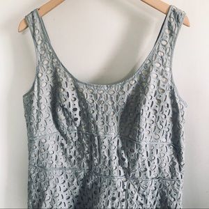 ✨NWT✨ LOFT Blue Eyelet Summer Sleeveless Dress